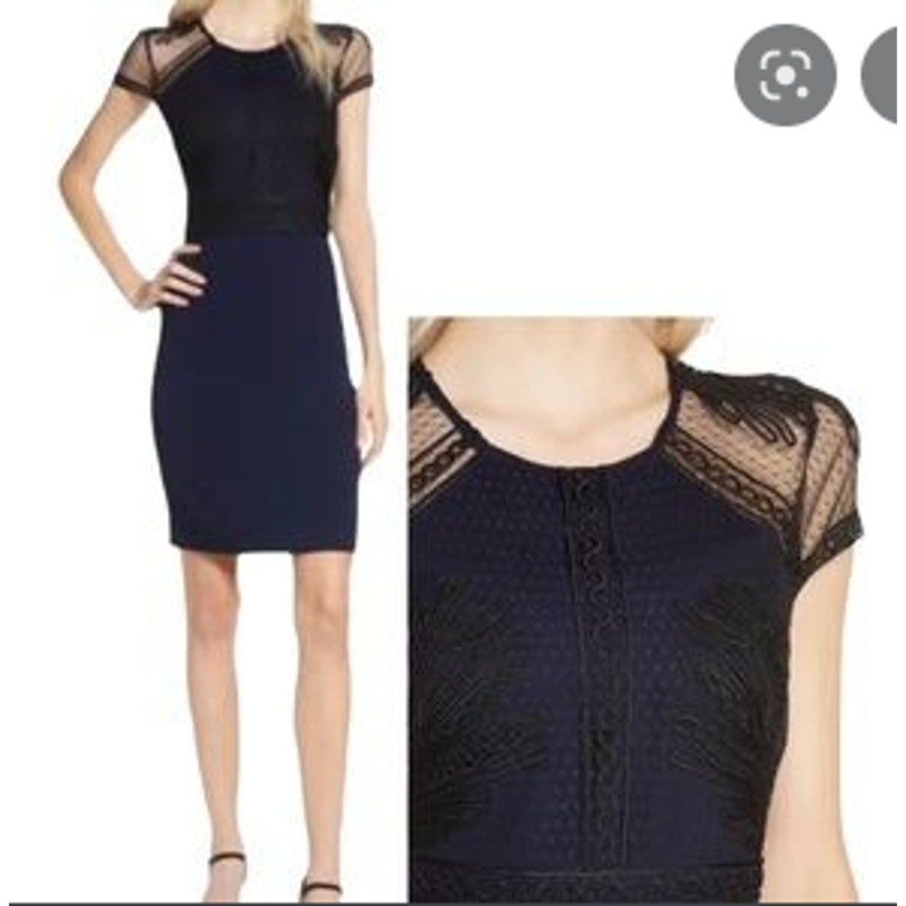Harlyn Women's Midi Dress with Lace - M